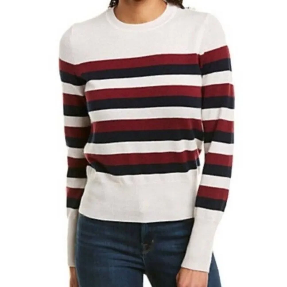 Equipment Femme Wool Cashmere Sweater Women's Medium Striped Colorful Preppy